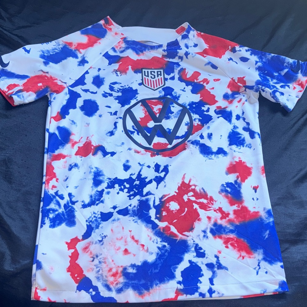 Nike Men’s USA Pregame Warmup Tie-Dye Jersey - Red, Blue, White